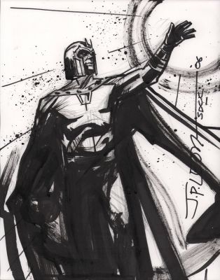 John Paul Leon | Magneto Pencil & Ink Commission - Signed - 2006 | Anthony’s Comic Book Art