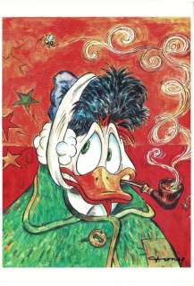 Donald Duck inspired by Van Gogh - Original Fine Art Print - Hand Signed by Tony Fernandez | Catawiki