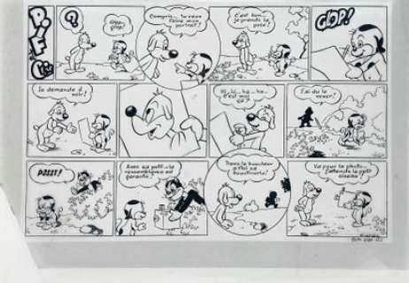 MAS Roger - VAILLANT - "Pif et Cie" - Gag en 1 page et demi … | Collauctions