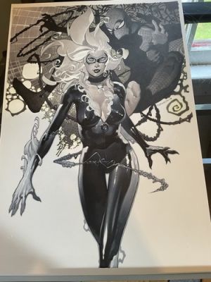 Black Cat And Spider-man Commission By Chris Stevens | eBay US (Buy It Now)
