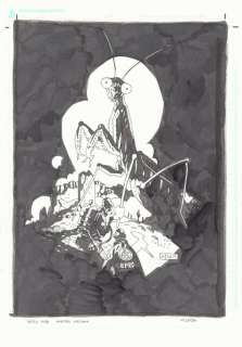 Mike Mignola - b. P. R. D. : 1948 #1 monster variant cover - giant praying mantis - 2012 signed