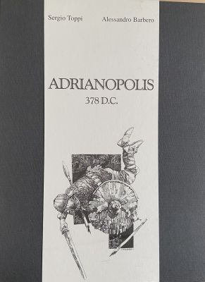 S. Toppi-a. Barbero Adrianopolis | Portfolio cm. 29x39 in custodia di cartone telato. Venti immagini corredate di testo. Copia fuori tiratura. Codice 2010. | Segni e Disegni