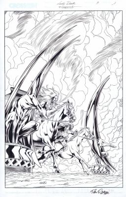 Fabrizio Fiorentino, Ron Randall | Lady Death: a Medieval Tale #9 Page 1 Splash By Fabrizio Fiorentino (Crossgen 2003) | ComicArtFans Classifieds