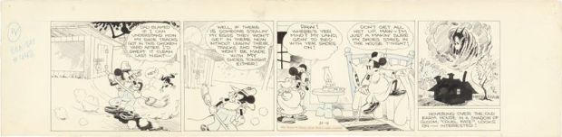 Floyd Gottfredson - Lot #612 - Mickey Mouse - Mr. Slicker and the Egg Robbers