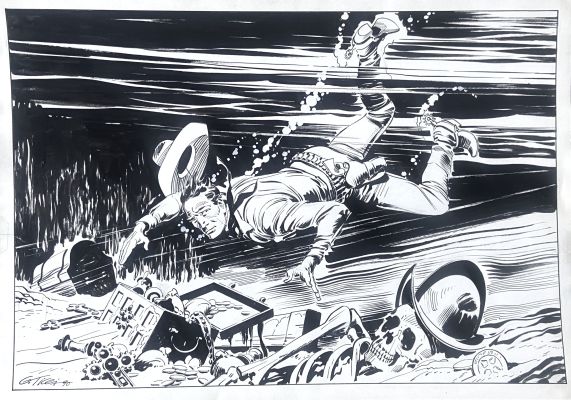 Giovanni Ticci | Original illustration for "Tex. L’avventura e i ricordi". Cm. 35x25. Ink. Signed. Mint. Code 2047. | Segni e Disegni