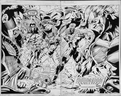 Jim Valentino, Matt Banning | The Pact #1 Dps Page 22/23 By By Jim Valentino, Walter McDaniel And Batt From 1994 | ComicArtFans Classifieds