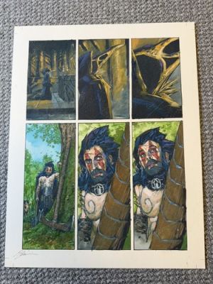 SIMON DAVIES 2000ad SLAINE Page Original Painted Art +a3