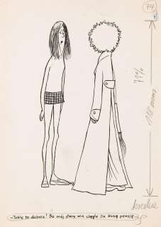 Szymon Kobyliński (1927 - 2002) | Szymon Kobyliński | Mój stary ma ciągle za kusą pensję, ilustracja satyryczna | Desa Unicum