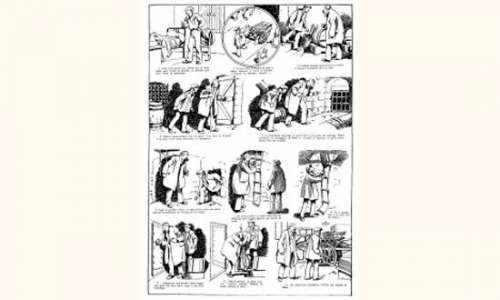 PLANCHES et DESSINS ORIGINAUX PINCHON. Â« Gilles du Maquis Â» Encre de Chine