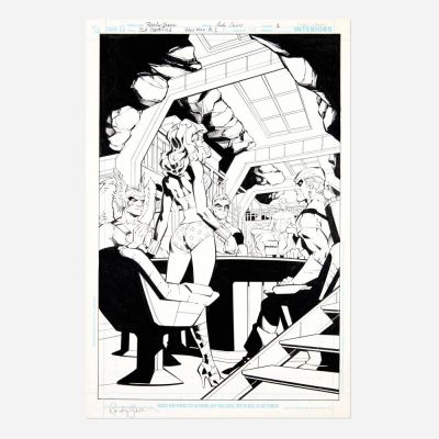 Lot 245 - Randy Green and Andy Owens, JLA Classified #47 Story Page 1 Original Art (DC Comics, 2008) | Landry Pop Auctions