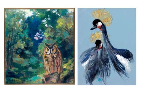 Herbert | Hibou, huile sur panneau. Signée. Dimensions : 38… | Banque Dessinée