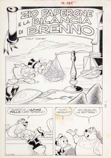 Lot 255 - Chierchini Giulio - "Zio Paperone e la bilancia di Brenno", 1974