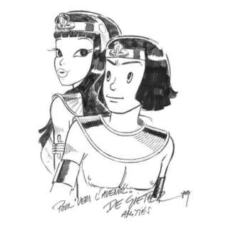 DE GIETER - « Papyrus » - Dédicace Dessin original au… | Collauctions