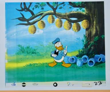 Disney Studios - Original Animation Production Cel - Page volante - Donald Duck Célébration de la production d’animation originale - (1980/1970) | Catawiki