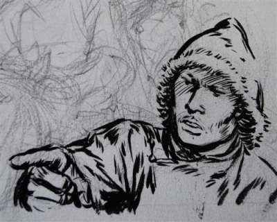 HANS G. KRESSE: Originele tekening Djengis Kahn | Zwiggelaar Auctions