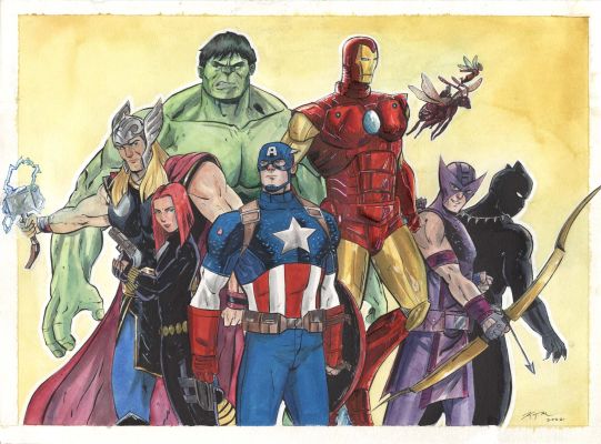 Kevin Tran | Avengers Team Color Painting By Kevin Tran | ComicArtFans Classifieds