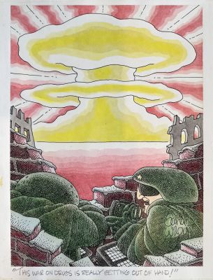 Gahan Wilson | Original Gahan Wilson Artwork, War on Drugs Is Really Getting Out of Hand, 1996 | ComicArtFans Classifieds