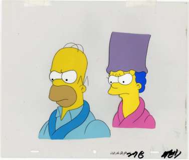 20th Century Fox Television - 3 Original Production Cels - Homer & Marge - The Simpsons - (1995) | Catawiki