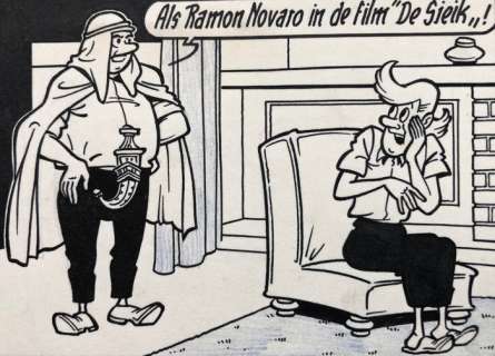 Suske en Wiske 50 - Originele pagina (p.15) Sjeik el Ro-Jenbiet - met luxe groot formaat hc  - (1963/2018) | Catawiki