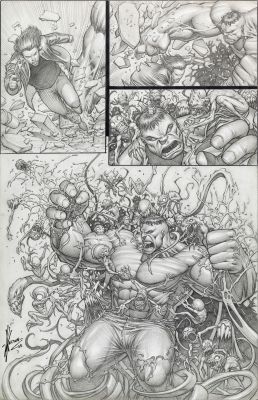 Lot 284 - Keown Dale - "The Darkness Vs The Incredible Hulk", 2004 | Urania Casa d’Aste