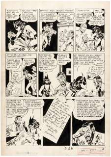 "SPEED COMICS" #33 COMIC BOOK PAGE ORIGINAL ART FEATURING BLACK CAT BY JOE KUBERT. | Hake’s