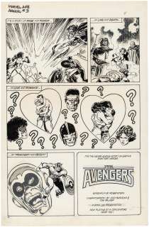 "MARVEL AGE" ANNUAL #3 COMIC BOOK PAGE ORIGINAL ART BY JOHN BUSCEMA. | Hake’s