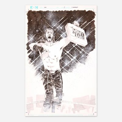 Lot 359 - Mike Henderson, WWE #1 ComicsPro Variant Cover Original Art (Boom! Studios, 2017) | Landry Pop Auctions
