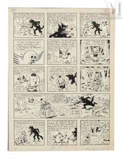 Cuvillier, Maurice Octave... | Planche originale de Sylvain et Sylvette parue initialement... | Maison Good