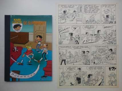 Mau, Bob - Original page (p.13) + album - Kari Lente 57 - De superbaby - hc with cloth spine  - 1st edition - (2010) | Catawiki