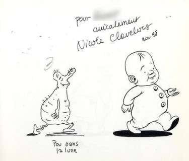 Claveloux, NicoleSquel... - Lot 128 - Claveloux, NicoleSquel genre de Bisous ?Amusante dédicace...