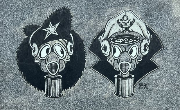 Kelly Freas (American, 1922-2005) | War Heads (1950s) | Shasta/Phoenix