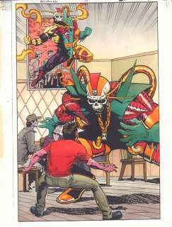 Dave Meikis, John Kalisz, Rags Morales | Hourman #19 P.21 Color Guide Art - Future Hourman Reveals Himself To Be Amazo Splash - 2000 | Anthony’s Comic Book Art