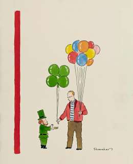 DANNY SHANAHAN. "St. Paddy’s Balloons." [NEW YORKER / COVER ART / ST. PATRICK’S DAY] | Swann Galleries