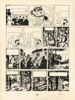 Lot 389 - Hergé. Planche originale Tintin