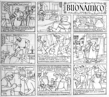 Â«BuonamicoÂ» par J. LAUDY Encre de Chine pour une planche de cette aventure. | Tessier Sarrou