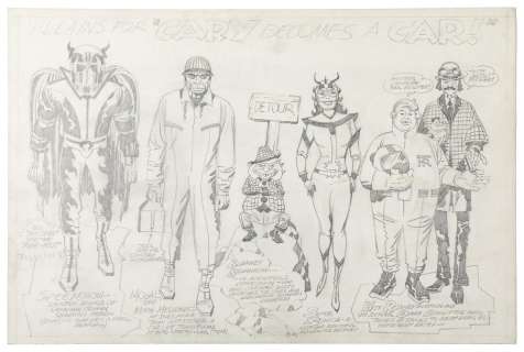 KIRBY, Jack (1917–1994). Original Concept Art of Villains f... | Potter & Potter