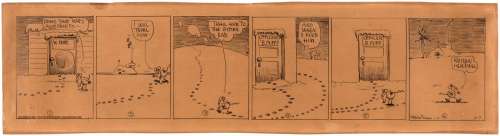KRAZY KAT 1921 DAILY STRIP ORIGINAL ART BY GEORGE HERRIMAN. | Hake’s