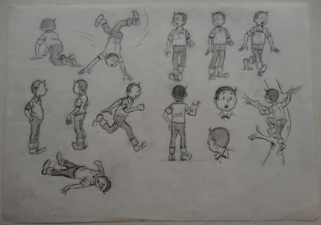 Suske en Wiske - Originele schetsen - Suske - (jaren ’60) | Catawiki