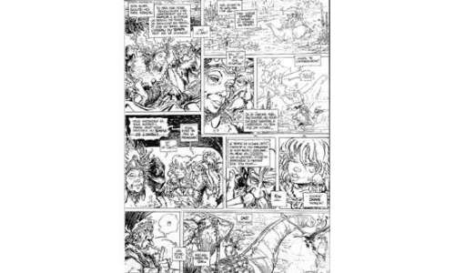 LOISEL. " La Quête de l’oiseau du temps ". Encre de Chine noire et gouache | Tessier Sarrou