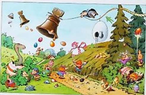 Loup, Jean-Jacques  - Ilustration originale - Joyeuses pÃ¢ques | Catawiki