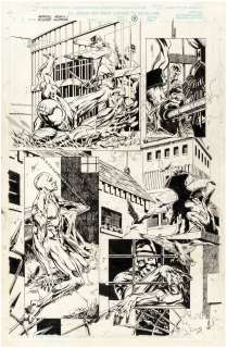 SILVER SURFER: LOFTIER THAN MORTALS #1 AND #2 COMIC BOOK PAPE ORIGINAL ART PAIR BY SAL VELLUTO.