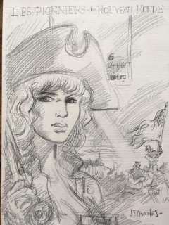 Les pionniers du nouveau monde T6 - Crayonné original - Page volante - EO - (1990) | Catawiki