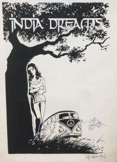 India Dreams T3 - Couverture originale encre de chine - Page volante - EO - (2004) | Catawiki