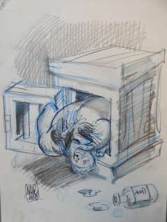 Cambré, Charel - Jerom - Originele getekende ’pitch’-illustratie  - geschetst in potlood met steunkleur - Amoras | Catawiki