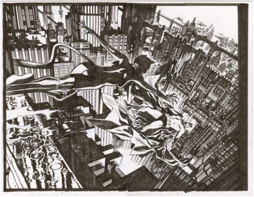 Batman: The Long Halloween Last Halloween pages 8 & 9 Original Art Chris Samnee