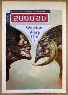 2000 AD #1037 (1997) - "Slaine vs Cyth" ORIGINAL FRONT COVER ARTWORK - SIGNED, DRAWN & PAINTED by | Excalibur Auctions