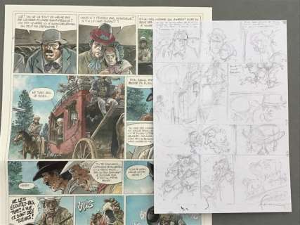 Hermann - Planche de crayonnés (p.3) - DukeÂ Tome 2: Celui qui TueÂ  - (2018) | Catawiki