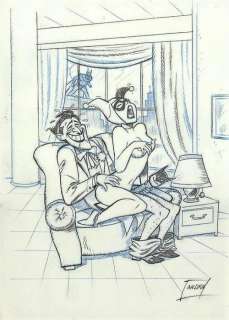 Batman - Original drawing - Joker & Harley Quinn by Andra | Catawiki