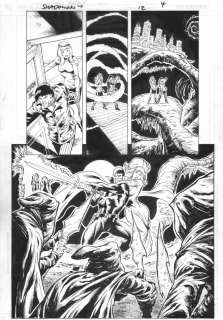 Tom Derenick, Wayne Faucher - shadowpact #12 p. 4 - nightmaster 1/2 splash