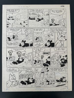 Jacques Nicolaou | Planche originale Placid et Muzo "Tu te tais, Têtu?" PIF N°887 Vaillant | 2DGalleries